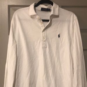 White Long Sleeve Polo Ralph Lauren Shirt